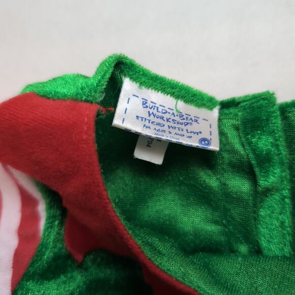 Build A Bear Clothes Elf Dress Green Velvet Holiday Outfit - Picture 3 of 5